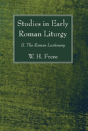 Studies In Early Roman Liturgy - Preview