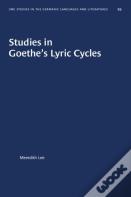 Studies In Goethe'S Lyric Cycles