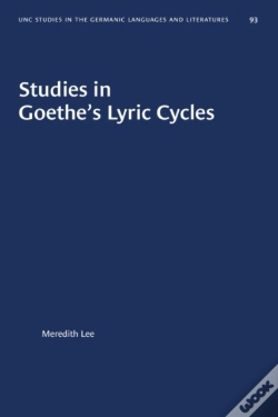 Capa do artigo Studies In Goethe'S Lyric Cycles