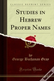 Capa do artigo Studies In Hebrew Proper Names