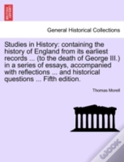 Capa do artigo Studies In History: Containing The Histo