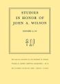 Studies In Honor Of John A. Wilson - Preview