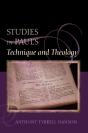 Studies In Paul'S Technique And Theology - Preview