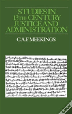 Capa do artigo Studies In Thirteenth-Century Justice And Administration