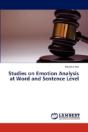 Studies On Emotion Analysis At Word And Sentence Level - Preview
