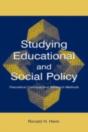 Studying Educational And Social Policy : Theoretical Concepts And Research Methods - Preview