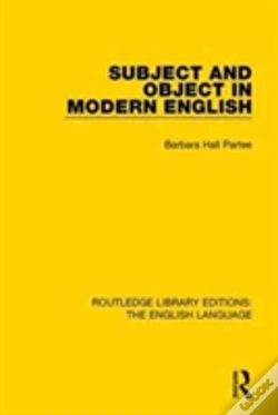 Capa do artigo Subject And Object In Modern English
