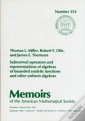 Subnormal Operators And Representations Of Algebras Of Bounded Analytic Functions And Other Uniform Algebras