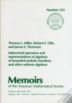 Capa do artigo Subnormal Operators And Representations Of Algebras Of Bounded Analytic Functions And Other Uniform Algebras