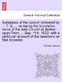 Substance Of The Speech Delivered By ... - Preview