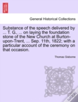 Capa do artigo Substance Of The Speech Delivered By ...
