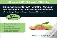 Succeeding With Your Master'S Dissertation: A Step-By-Step Handbook