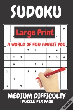Capa do artigo Sudoku Large Print Medium Difficulty Level Compact Book Fits In Your Bag 1 Puzzle Per Page