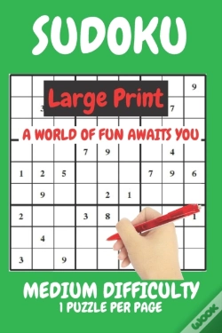 Capa do artigo Sudoku Large Print Medium Difficulty Level Compact Book Fits In Your Bag 1 Puzzle Per Page