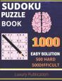 Sudoku Puzzle Book 1000  Easy Solution 500 Hard +500 Difficult  Luxury Publication - Preview