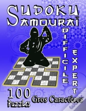 Capa do artigo Sudoku Samourai, 100 Puzzles, Gros Caracteres, Difficile, Expert