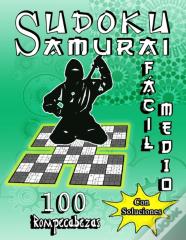 Sudoku Samurai Facil Y Medio  / 100 Rompecabezas Con Soluciones