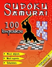 Sudoku Samurai Nivel Dificil Y Nivel Experto, 100 Rompecabezas Con Soluciones, Volumen 3