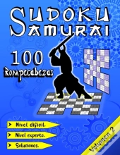 Sudoku Samurai Nivel Experto / Nivel Dificil / 100 Rompecabezas / Soluciones / Volumen 2