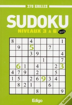 Capa do artigo Sudoku T.6 ; Niveaux 3 À 6 ; 270 Grilles