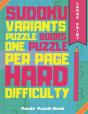 Sudoku Variants Puzzle Books One Puzzle Per Page Hard Difficulty Large Print - Preview
