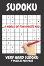 Sudoku Very Hard 4 Puzzles Per Page - Preview