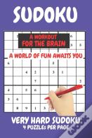 Sudoku Very Hard Expert Level Compact Book Fits In Your Bag 4 Puzzles Per Page