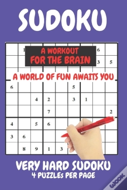 Capa do artigo Sudoku Very Hard Expert Level Compact Book Fits In Your Bag 4 Puzzles Per Page