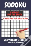 Sudoku Very Hard Expert Level Compact Book Fits In Your Bag 4 Puzzles Per Page