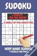 Sudoku Very Hard Expert Level Compact Book Fits In Your Bag 4 Puzzles Per Page