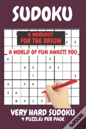 Capa do artigo Sudoku Very Hard Expert Level Compact Book Fits In Your Bag 4 Puzzles Per Page