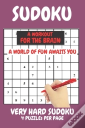 Sudoku Very Hard Expert Level Compact Book Fits In Your Bag 4 Puzzles Per Page