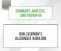 Summary, Analysis, And Review Of Ron Chernow'S Alexander Hamilton - Preview