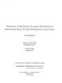 Summary Of The Power Systems Workshop On Nanotechnology For The Intelligence Community - Preview
