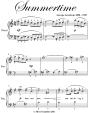 Summertime Easy Piano Sheet Music - Preview