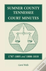Capa do artigo Sumner County, Tennessee, Court Minutes,