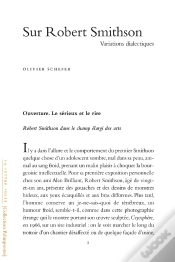 Capa do artigo Sur Robert Smithson : Variations Dialectiques