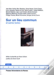 Capa do artigo Sur Un Lieu Commun