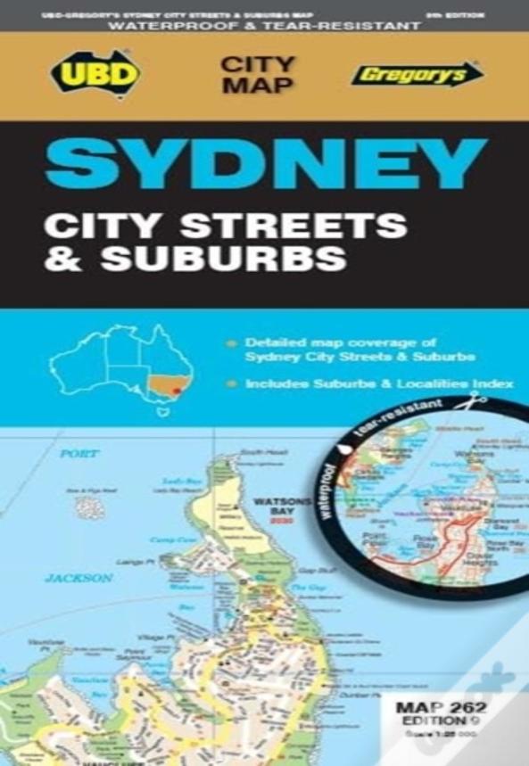 Sydney City Streets & Suburbs Map 262 9th (Waterproof)