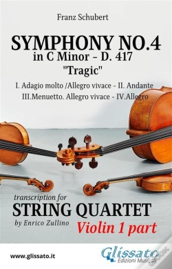 Capa do artigo Symphony No.4 - D.417 For String Quartet (Violin 1)