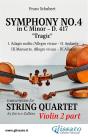 Symphony No.4 - D.417 For String Quartet (Violin 2) - Preview