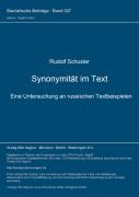 Synonymitaet Im Text