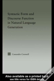 Capa do artigo Syntactic Form And Discourse Function In Natural Language Generation