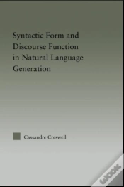 Capa do artigo Syntactic Form And Discourse Function In Natural Language Generation