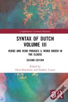 Syntax Of Dutch Volume Iii