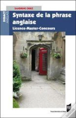 Capa do artigo Syntaxe De La Phrase Anglaise ; Licence-Master-Concours
