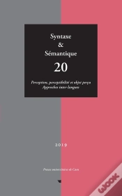Capa do artigo Syntaxe & Semantique, N  20. Perception, Perceptibilite Et Objet Perc U - Approches Inter-Langues