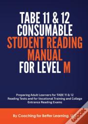 Tabe 11 And 12 Consumable Student Reading Manual For Level M