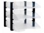 Tabuleiro de secretaria archivo 2000 plastico transparente com elevadores preto conjunto de 3 tabuleiros 280x285x350 mm - Preview