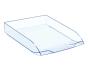 Tabuleiro de secretaria cep confort ice blue plastico transparente celeste 370x270x61 mm - Preview